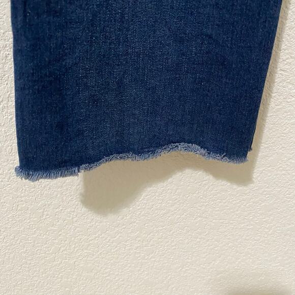 Levi's High Rise Flare Jeans Womens Size 29 Dark Wash 726 Stretch Distressed - Picture 12 of 13